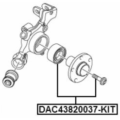 Alternative view of REAR WHEEL BEARING REPAIR KIT 43X82X37