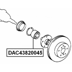 Alternative view of FRONT WHEEL BEARING 43X82X45