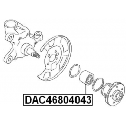 Alternative view of FRONT WHEEL BEARING 46X80X40X43