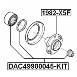 Alternative view of FRONT WHEEL BEARING 49X90X45