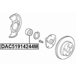 Alternative view of FRONT WHEEL BEARING 51X91X42X44