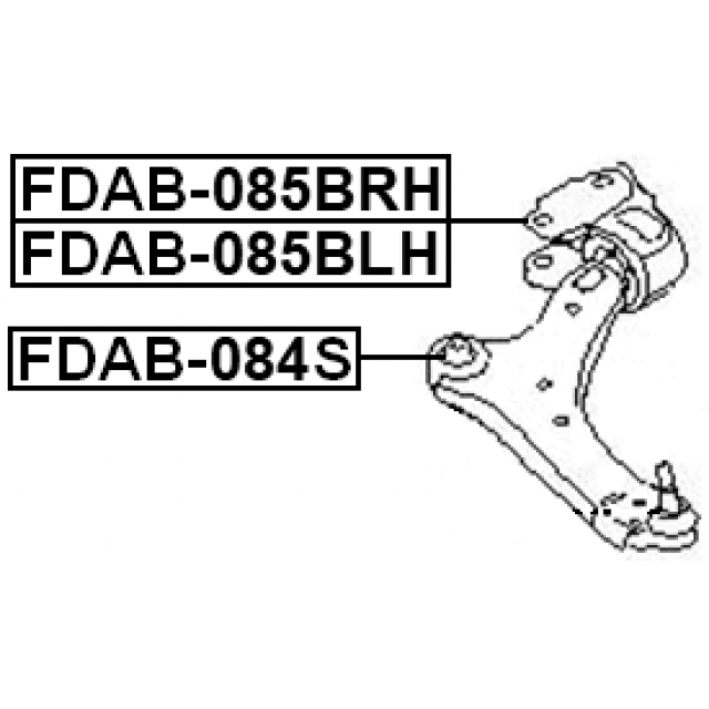 REAR BUSHING, FRONT RIGHT CONTROL ARM - Image 2