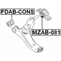 Alternative view of FRONT BUSHING, FRONT CONTROL ARM
