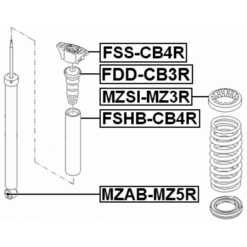 Alternative view of REAR SHOCK ABSORBER JOUNCE BUMPER