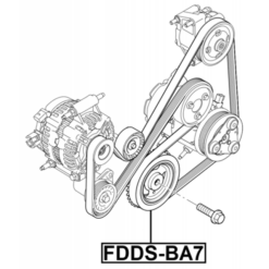Alternative view of CRANKSHAFT PULLEY SEWA
