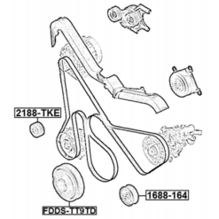 Alternative view of CRANKSHAFT PULLEY TDCI