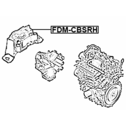 Alternative view of RIGHT ENGINE MOUNT (HYDRO)