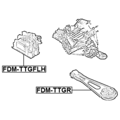 Alternative view of REAR TRANSMISSION MOUNT