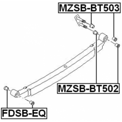 Alternative view of REAR LEAF SPRING BUSHING FRONT