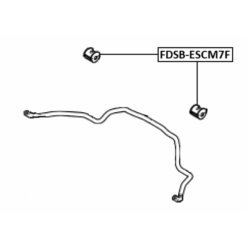 Alternative view of FRONT STABILIZER BAR BUSH D21