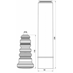 Alternative view of BOOT WITH JOUNCE BUMPER REAR SHOCK ABSORBER KIT (SET FOR TWO SIDES)