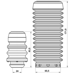 Alternative view of BOOT WITH JOUNCE BUMPER FRONT SHOCK ABSORBER KIT
