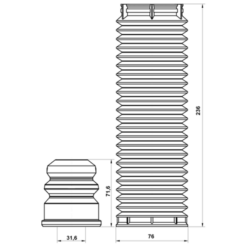 Alternative view of BOOT WITH JOUNCE BUMPER FRONT SHOCK ABSORBER KIT