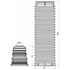 Alternative view of BOOT WITH JOUNCE BUMPER FRONT SHOCK ABSORBER KIT