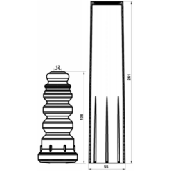 Alternative view of BOOT WITH JOUNCE BUMPER REAR SHOCK ABSORBER KIT