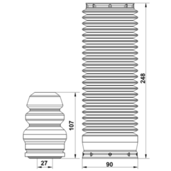 Alternative view of BOOT WITH JOUNCE BUMPER FRONT SHOCK ABSORBER KIT