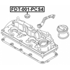 Alternative view of O-RING FUEL INJECTOR PCS 4