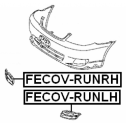 Alternative view of COVER FOG LAMP RH