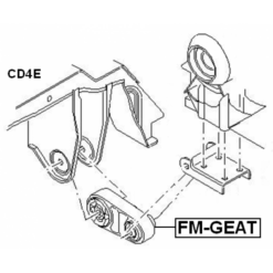 Alternative view of TRANSMISSION MOUNT AT