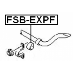 Alternative view of FRONT STABILIZER BAR BUSH D29.7