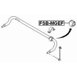 Alternative view of FRONT STABILIZER BAR BUSH D19