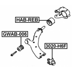 Alternative view of FRONT BUSHING, FRONT CONTROL ARM