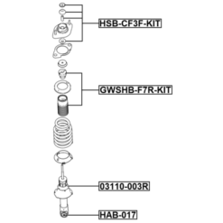 Alternative view of BOOT WITH JOUNCE BUMPER REAR SHOCK ABSORBER KIT (SET FOR TWO SIDES)
