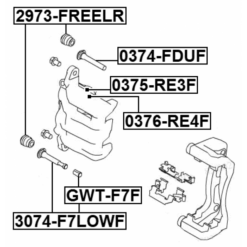 Alternative view of BRAKE CALIPER SLIDE PIN BUSHING