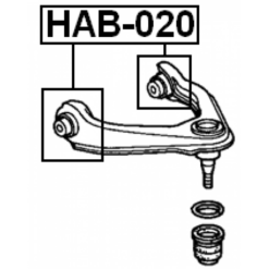 Alternative view of BUSHING, FRONT UPPER CONTROL ARM