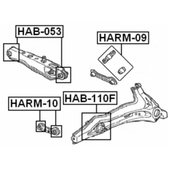 Alternative view of REAR ARM BUSHING REINFORCED