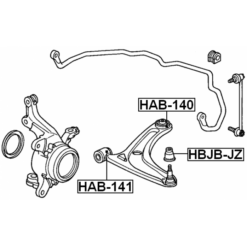 Alternative view of FRONT BUSHING, FRONT CONTROL ARM