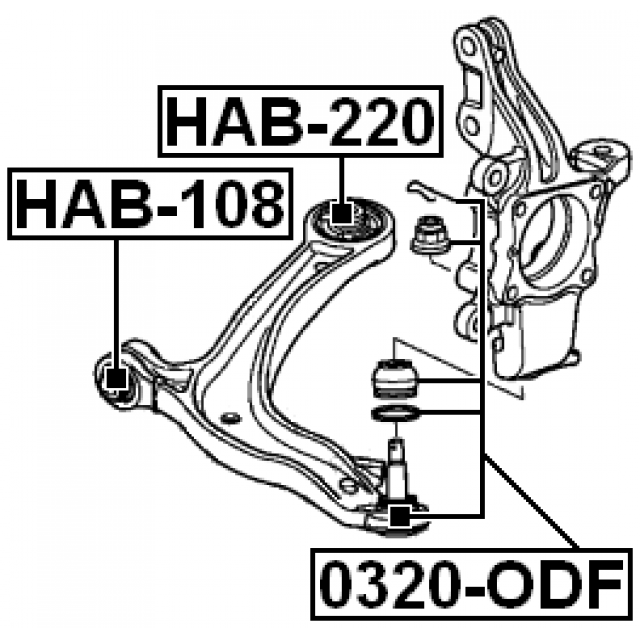 REAR BUSHING, FRONT CONTROL ARM - Image 2