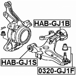 Alternative view of FRONT BUSHING, FRONT CONTROL ARM