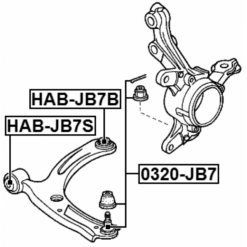 Alternative view of FRONT BUSHING, FRONT CONTROL ARM