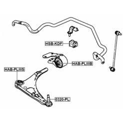 Alternative view of FRONT BUSHING, FRONT CONTROL ARM