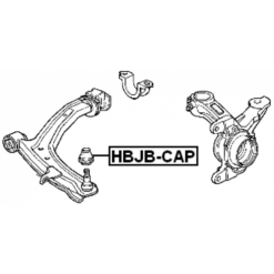 Alternative view of LOWER CONTROL ARM BALL JOINT BOOT 33.5X28.5X15