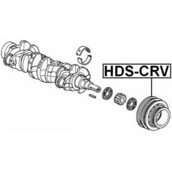 Alternative view of CRANKSHAFT PULLEY B18B/B20B