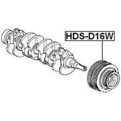 Alternative view of CRANKSHAFT PULLEY D16W