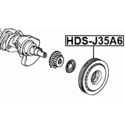 Alternative view of CRANKSHAFT PULLEY J35A6