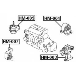 Alternative view of TRANSMISSION MOUNT AT