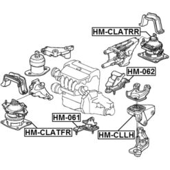 Alternative view of LEFT ENGINE MOUNT
