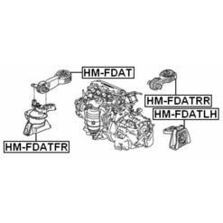 Alternative view of FRONT ENGINE MOUNT AT