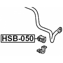 Alternative view of FRONT STABILIZER BAR BUSH D27.2