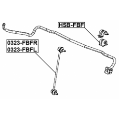Alternative view of FRONT STABILIZER BAR BUSH D19