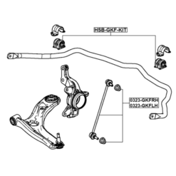Alternative view of FRONT STABILIZER BAR BUSH KIT (SET FOR TWO SIDES) D25.4