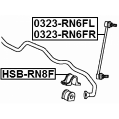 Alternative view of FRONT STABILIZER BAR BUSH D20