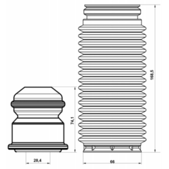 Alternative view of BOOT WITH JOUNCE BUMPER FRONT SHOCK ABSORBER KIT