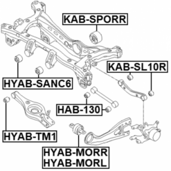 Alternative view of BUSHING RIGHT, REAR TRAILING ARM