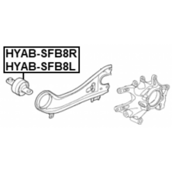 Alternative view of BUSHING LEFT, REAR TRAILING ARM
