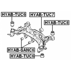 Alternative view of REAR CROSSMEMBER BUSHING